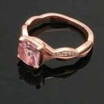 R645 Videira peach diamond wing with rose gold side view