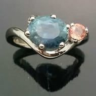 R555 Sororibus palladium sapphire ring