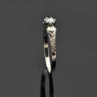 R477 Mina White Gold ring with Diamond side top view